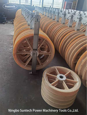 Dia 660mm Single Sheave Nylon Wheel Bundled Conductor Blocks