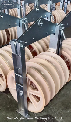 Dia 660mm Single Sheave Nylon Wheel Bundled Conductor Blocks