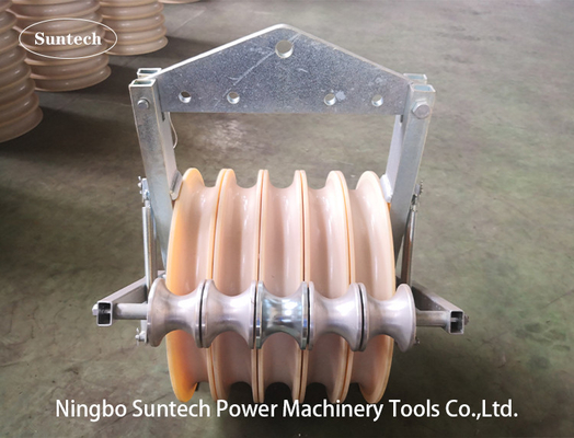 60kn Conductor Stringing Blocks Transmission Line Grounding Roller