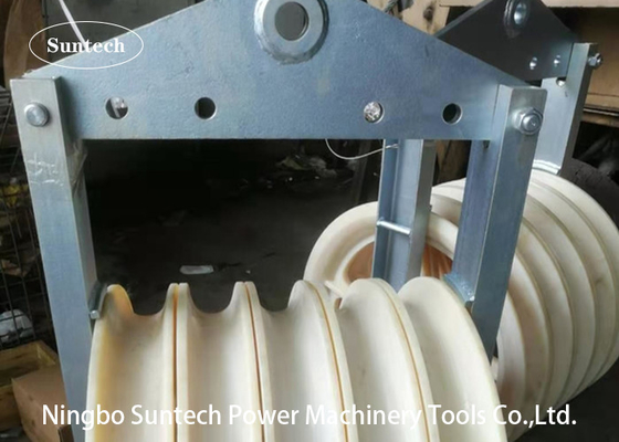 1040x125mm 50KN Overhead Line Conductor Stringing Pulley Blocks