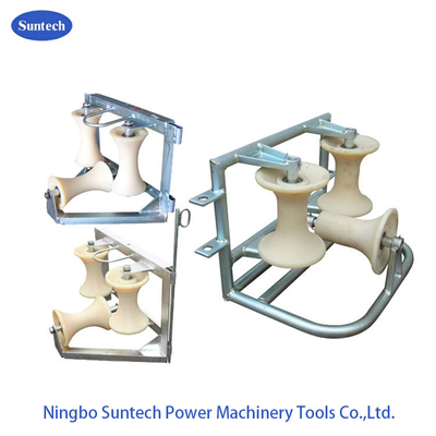Triple Pulley 10KN Corner Cable Roller สำหรับงานก่อสร้างสายส่ง