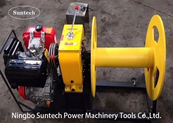 เครื่องดึงสายไฟเครื่องยนต์ดีเซลเบนซิน Take Up Stringing Equipment 5 Ton 20KN