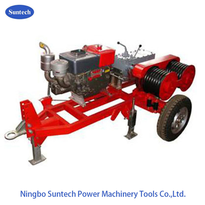 Double Capstan Drum Winch 5 ตันพร้อมเทรลเลอร์ Match Honda / Yamaha Gasoline Engine