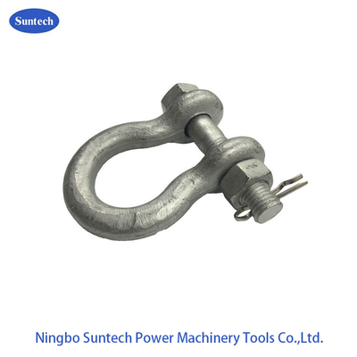 เหล็กคาร์บอนชุบสังกะสีแบบจุ่มร้อน 120KN 16mm D Shackle