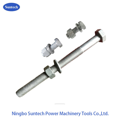เหล็กชุบสังกะสี แม่มด ประกบ โพสต์ Carriage Bolts And Nuts