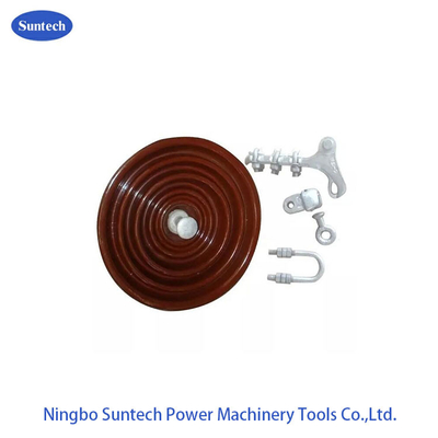 70KN Transmission Line Porcelain Disc Suspension Insulator พร้อมฝาปิด