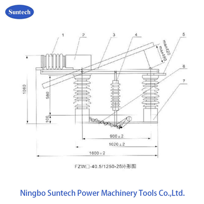 3 เฟส AC 12KV สวิตช์แบ่งโหลดสูญญากาศกลางแจ้ง