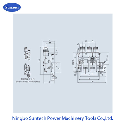 สวิตช์แบ่งโหลดฉนวนไฟฟ้าแรงสูงสามเฟส 12KV