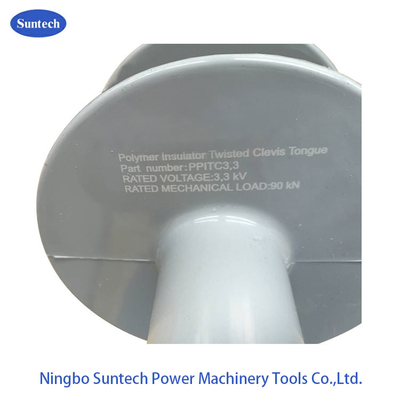 3.3KV 90KN Twist Clevis Tongue Polymer Long Rod Insulator