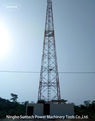 เสาโทรคมนาคมเสาโทรคมนาคม 110KV โครงสร้างเรดาร์เหล็กชุบสังกะสีเชิงมุม