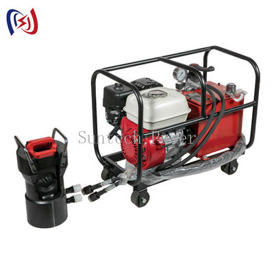 เครื่องมือย้ำไฮดรอลิก พร้อมปั๊มไฮดรอลิกแรงดันสูงสำหรับจ่ายไฟให้กับเครื่องตัด อัด และเจาะ