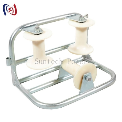 Triple Pulley 10KN Corner Cable Roller สำหรับงานก่อสร้างสายส่ง