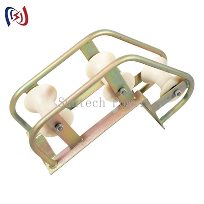 Pithead Telecom Cable Guide Roller 3 Block สำหรับ Manhole Nylon Material