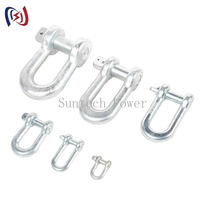 เหล็กคาร์บอนชุบสังกะสีแบบจุ่มร้อน 120KN 16mm D Shackle