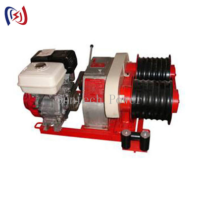 Double Capstan Drum Winch 5 ตันพร้อมเทรลเลอร์ Match Honda / Yamaha Gasoline Engine