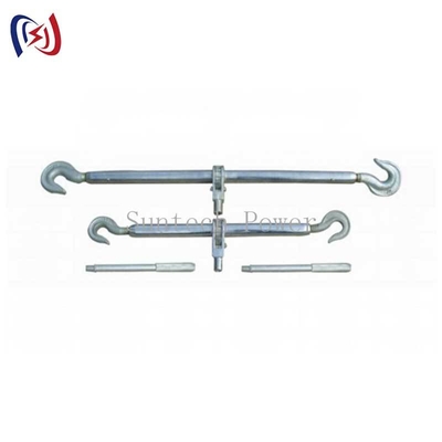 หนาภาระการทํางานคู่ Hook เหล็ก Turnbuckle สําหรับสายไฟฟ้าความยืดและการสนับสนุน