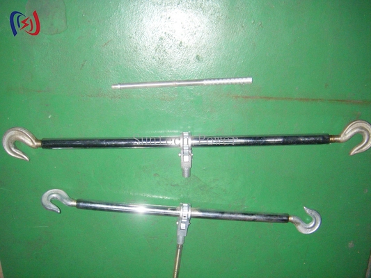 หนาภาระการทํางานคู่ Hook เหล็ก Turnbuckle สําหรับสายไฟฟ้าความยืดและการสนับสนุน