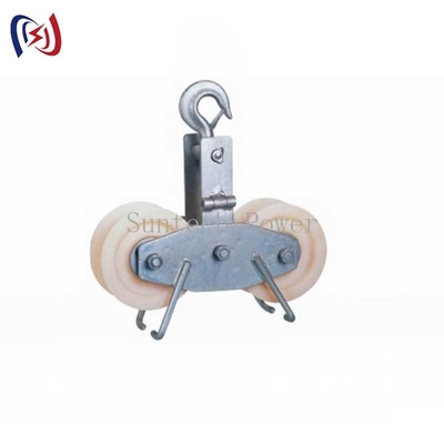 บล็อคผูกเชือก Tandem Sheave 25KN Load อลูมิเนียม/ไนลอน Sheave