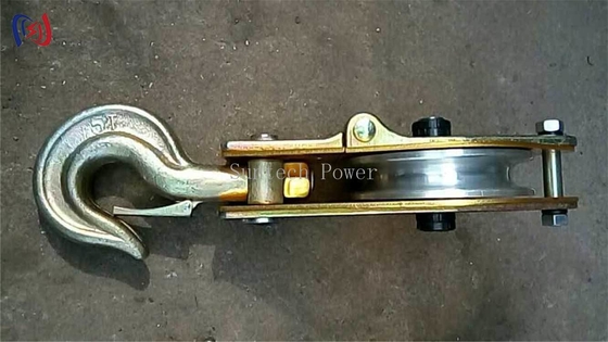 อลูมิเนียม Sheave Hoist 10-100KN ความจมหนักสําหรับสายการนํา