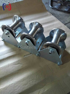 ลูกกลิ้งปากบ่อสายเคเบิล SH130S รับน้ำหนัก 10KN สำหรับดึงสายเคเบิล