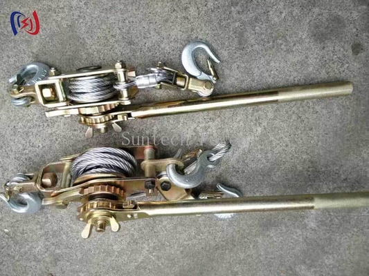 เครื่องขัดสายดึงออกแบบเรทเช็ท 10-30KN สําหรับการก่อสร้างสายไฟฟ้า