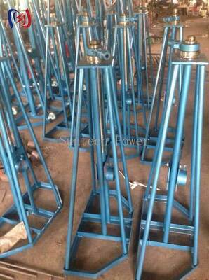 ขาตั้งรอกแบบง่ายสำหรับงานหนัก พร้อมรองรับที่มั่นคงและปลอดภัยสำหรับรอกสายเคเบิลพิกัด 10-50KN