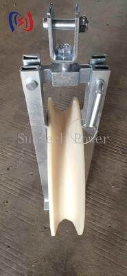 บล็อกร้อยสายเคเบิล OPGW ระดับมืออาชีพพร้อมซับที่ไม่ใช่โลหะสำหรับขนาดมัดที่ปลอดภัย 660x110 มม. และการติดตั้งสายกราวด์ไฟเบอร์ออปติกโหลดพิกัด 20-50KN