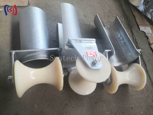 รอลเลอร์ป้องกันทางเข้าสายเคเบิลซีรีส์ D ขนาดกว้างท่อ 80-200 มม สําหรับการดึงสายเคเบิลที่ทนทานต่อการกัดสั่นและความตึงต่ํา