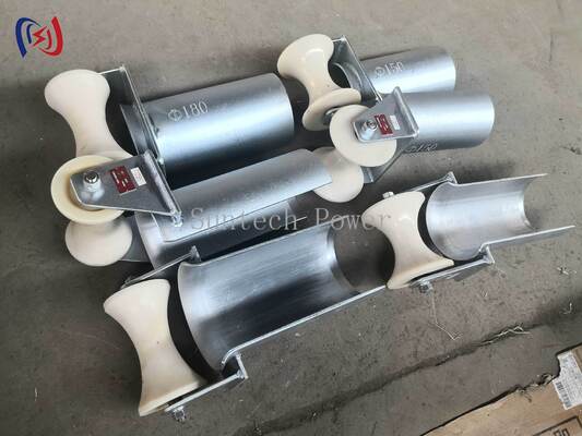 รอลเลอร์ป้องกันทางเข้าสายเคเบิลซีรีส์ D ขนาดกว้างท่อ 80-200 มม สําหรับการดึงสายเคเบิลที่ทนทานต่อการกัดสั่นและความตึงต่ํา