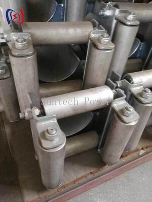 โรลเลอร์เคเบิลกรอบมืออาชีพที่มีกว้างเคเบิลสูงสุด 180 มม, ความจุ 20KN, และการออกแบบที่ทนทานต่อการละลายสําหรับการติดตั้งใต้ดิน