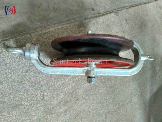 โบล็อกสายยึดลงมืออาชีพที่มีความจุ 10-40KN และอัลลูมิเนียม sheave สําหรับการจอดแน่นที่ปลอดภัยบนสายส่ง