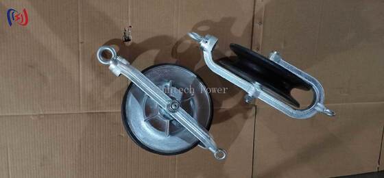 โบล็อกสายยึดลงมืออาชีพที่มีความจุ 10-40KN และอัลลูมิเนียม sheave สําหรับการจอดแน่นที่ปลอดภัยบนสายส่ง