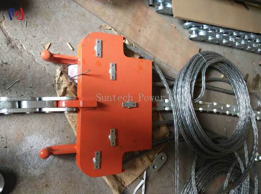 หัวจับยึดสายไฟแบบมืออาชีพสำหรับสายไฟ 4 เส้น รับน้ำหนักได้ 130-320KN สำหรับรูปทรงสี่เหลี่ยมที่แม่นยำและการหน่วงที่เหนือกว่า