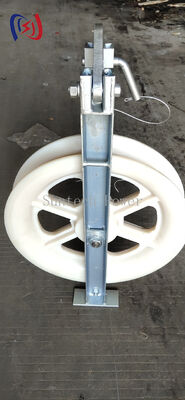 Professional 508 Series Stringing Block for High Tension Overhead Conductor with Rubber Lined Aluminum Sheave and 20-60KN Rated Load
