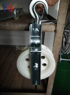 โบล็อคสตริงก์ชิวเดียวมืออาชีพที่มีความจุ 5-20KN, โบล็อคอลูมิเนียมสําหรับการติดตั้งตัวนํา LGJ25-500