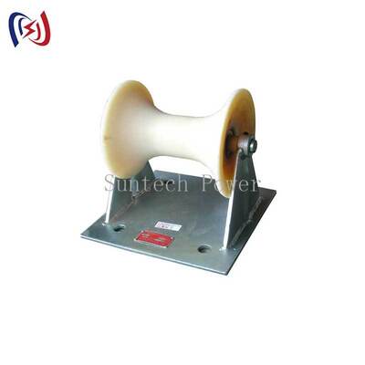 โรลเลอร์พื้นเคเบิ้ลความจางระดับ 5KN แบบมืออาชีพ พร้อมพกพานอลูมิเนียมสําหรับการติดตั้งเคเบิ้ลใต้ดิน 150-160 มม.