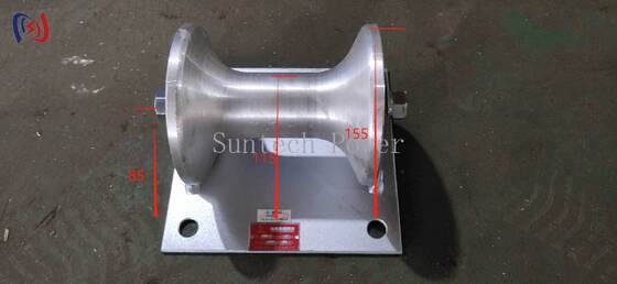 โรลเลอร์พื้นเคเบิ้ลความจางระดับ 5KN แบบมืออาชีพ พร้อมพกพานอลูมิเนียมสําหรับการติดตั้งเคเบิ้ลใต้ดิน 150-160 มม.