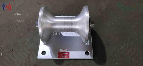 โรลเลอร์พื้นเคเบิ้ลความจางระดับ 5KN แบบมืออาชีพ พร้อมพกพานอลูมิเนียมสําหรับการติดตั้งเคเบิ้ลใต้ดิน 150-160 มม.