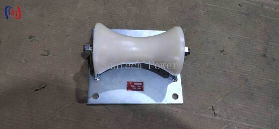 โรลเลอร์พื้นเคเบิ้ลความจางระดับ 5KN แบบมืออาชีพ พร้อมพกพานอลูมิเนียมสําหรับการติดตั้งเคเบิ้ลใต้ดิน 150-160 มม.