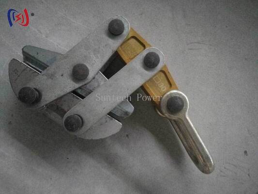 Anti Twist Steel Rope Gripper Come Along Clamp 50-200KN สําหรับสายส่งสายไฟฟ้า 11-30 มม.