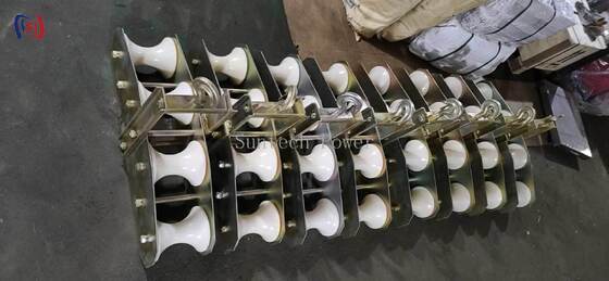OPGW Stringing Block with 10KN Rated Load R570 Radius Bend สําหรับการติดตั้งสายไฟเบอร์ออปติก