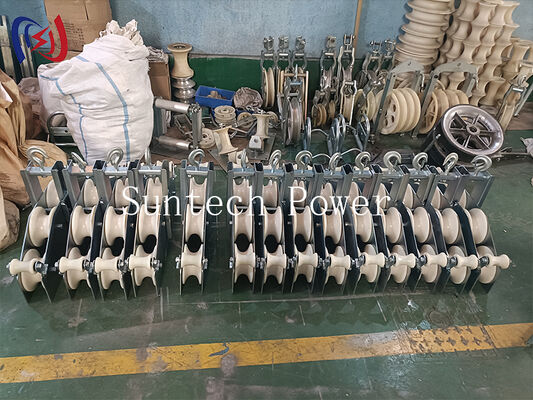 OPGW Stringing Block with 10KN Rated Load R570 Radius Bend สําหรับการติดตั้งสายไฟเบอร์ออปติก