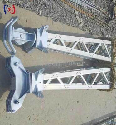 เสาตั้งเครน Lattice Gin Pole 8-18m เครื่องมือติดตั้งเสาไฟฟ้า เคลือบป้องกันการกัดกร่อน
