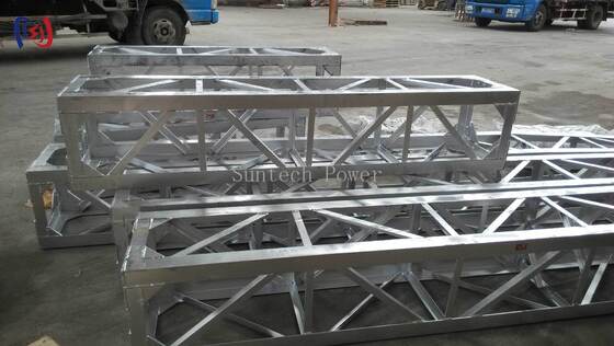 เสาตั้งเครน Lattice Gin Pole 8-18m เครื่องมือติดตั้งเสาไฟฟ้า เคลือบป้องกันการกัดกร่อน