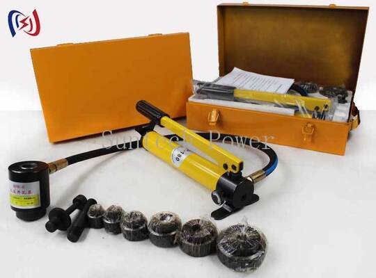 SYK-15B Hydraulic Perforator 150KN Punching Force 16-114mm Punching Range 18 Dies Included Hydraulic Hole Punch