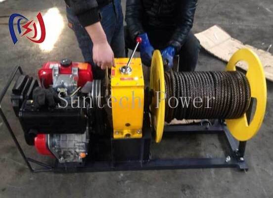 เครื่องลากสายไฟ 3-5T เครื่องเบนซินสําหรับวางสายไฟใต้ดิน