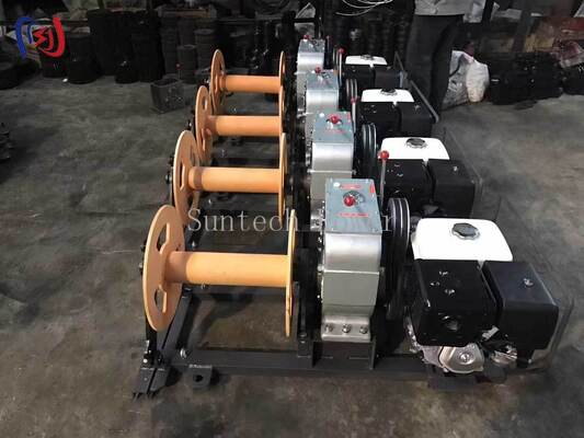 เครื่องลากสายไฟ 3-5T เครื่องเบนซินสําหรับวางสายไฟใต้ดิน