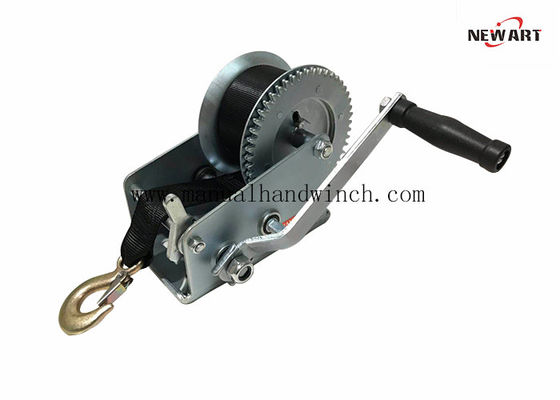 ใช้งานด้วยตนเอง 2500LBS 2 Gear Manual Hand Crank Winch