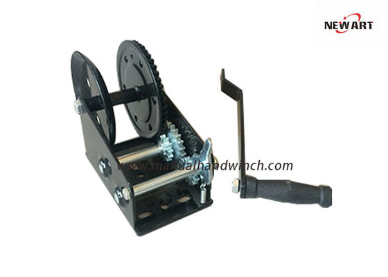 ใช้งานด้วยตนเอง 2500LBS 2 Gear Manual Hand Crank Winch