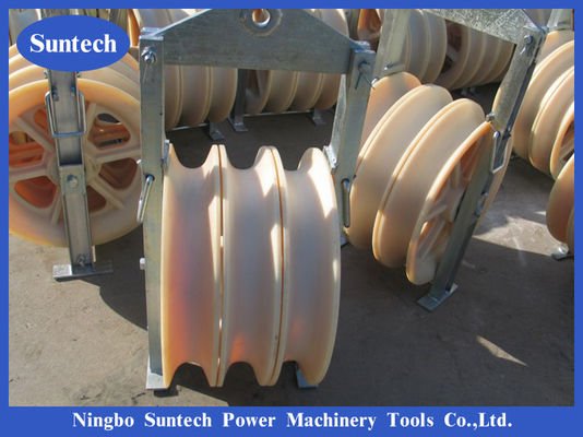 บล็อกมู่เล่ย์ร้อยสายขนาดเส้นผ่าศูนย์กลางขนาดใหญ่ 20KN Mc Nylon 660 มม